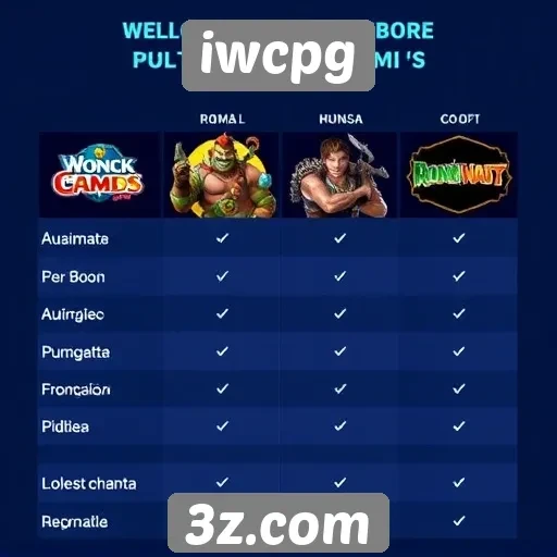 Comparação entre jogos populares disponíveis no iwcpg