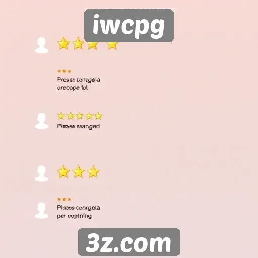 Avaliações de usuários sobre iwcpg